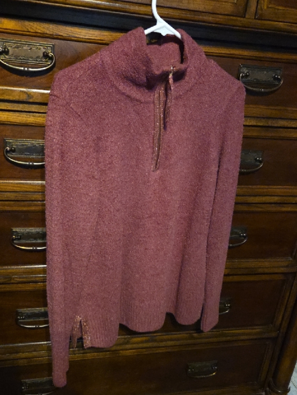 APRÉS by Isaac Mizrahi Soft Burgundy Knit Top